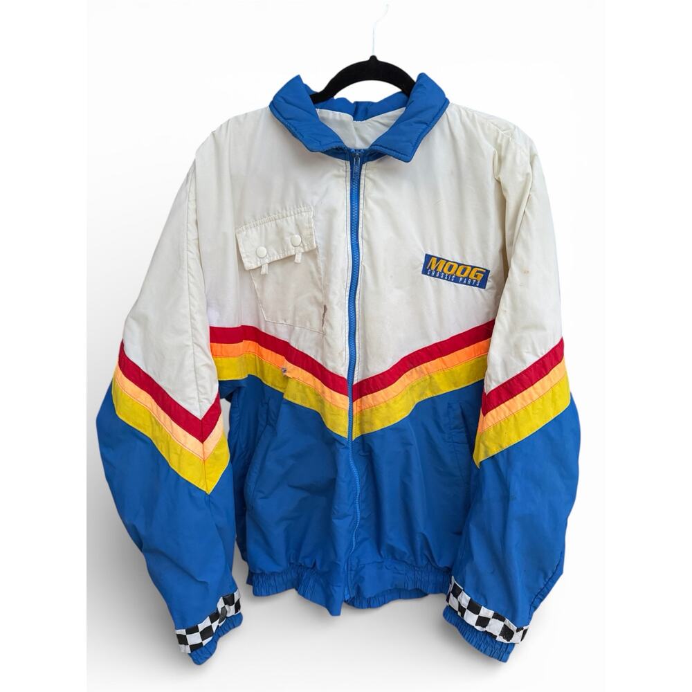 Osterman White Coats, Jackets MOOG Racing Vintage Jacket Mens Large Blue